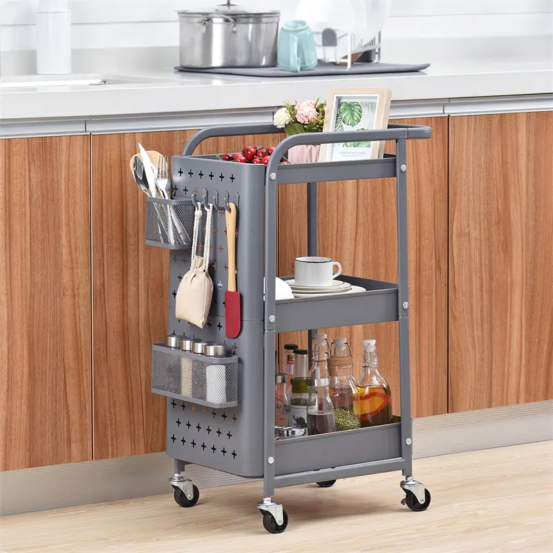 3 tier utility rolling cart