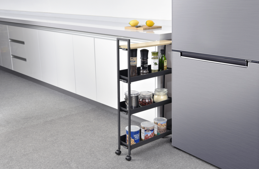 Flexible Mobile Kitchen Storage Cart Overview   9c3d9d7fc10a4f48aa17e249513188a0 