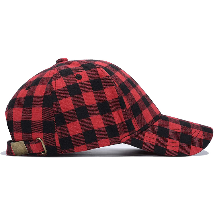 ACE Factory price custom suede baseball cap with embroidery, 6 panel check pattern for wholesale
