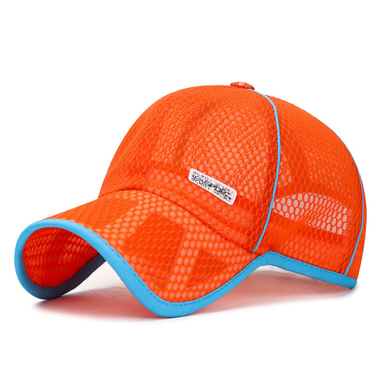 Breathable Mesh Baseball Cap Mesh Trucker Hat Air Mesh Hat Adjustable 6-Panel Hat Outdoor Sports Wear