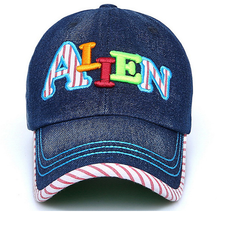 Distressed embroidery Baseball Cap Vintage Denim Cotton Dad Hat Unisex Adjustable Polo Trucker Low Profile Dad Hat