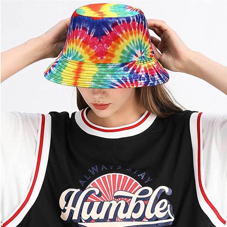 Reversible Printed Bucket Sun Hat, Packable Double-Side-Wear Fisherman Outdoor Cap Summer Beach Hats Many Patterns