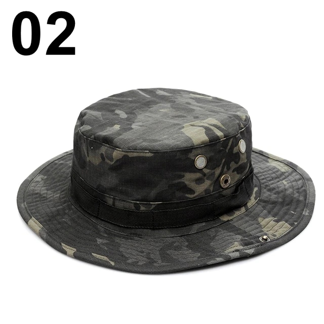 Military Camouflage Bucket Hats Army Hunting Outdoor Hiking Fishing Sun Protector Fisherman Cap