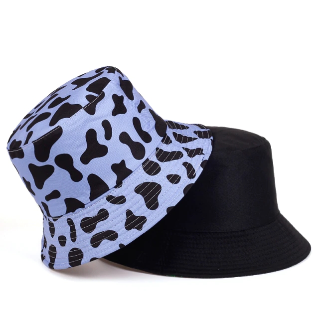 Summer cotton bucket hat dairy cow Striped print Fisherman Hats Hip Hop outdoor travel panama cap Sun caps for men Women