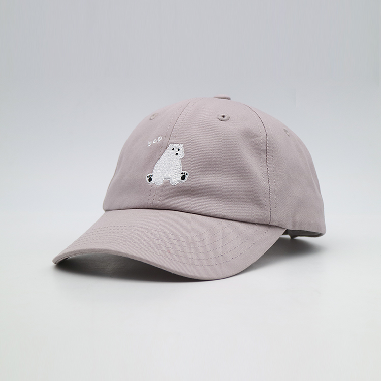 Embroidery Dad Hat Baseball Cap Cute bear pattern for outdoor woman or men running sport hat