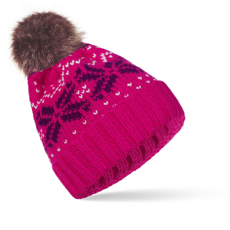 Knitted Winter Hats for Women Men Lover Couple Chirstmas Snow Beanie Retro Baggy Pompom Thick Warm Cap