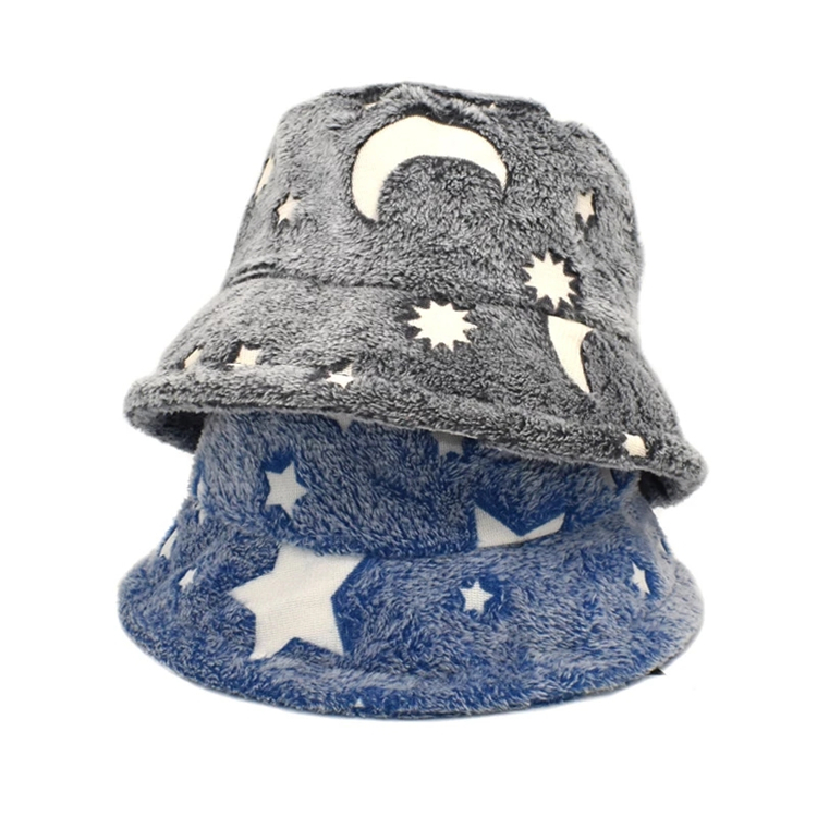 New Style Plush Fisherman Caps Female Korean Version Of The Star Moon Basin Beret Autumn And Winter Warm Woman Shade Tide Hat