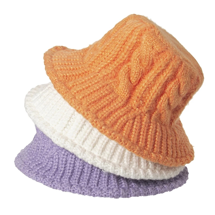 Bucket Hats Women's Hats Add Color Autumn Winter Classic Knitting Twist Craft Lovely Woman Bucket Hats Casual Fashion New