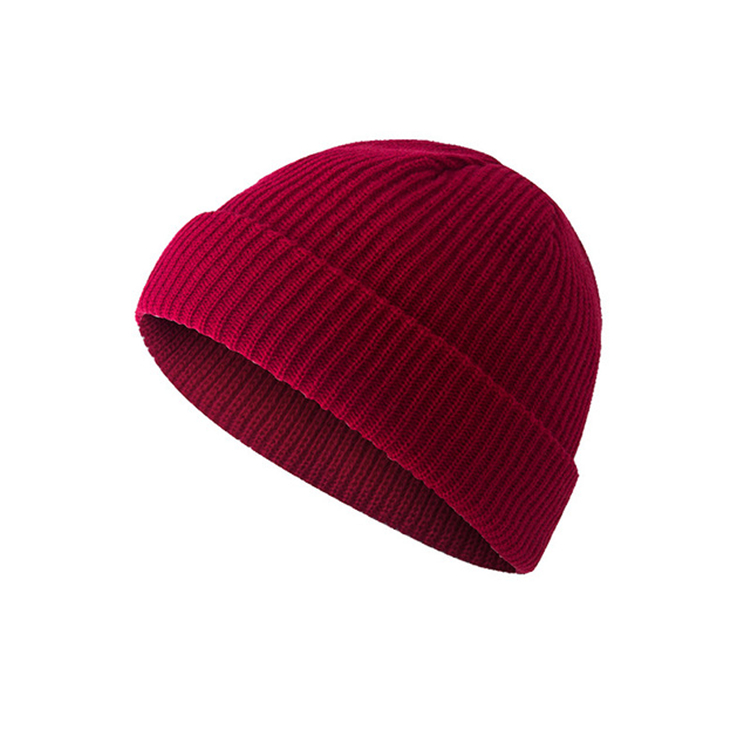 Solid Color Warm Knitted Brimless Hat Men Beanies Winter Autumn Hip Hop Skullcap Street Men Beanie Unisex Melon Cap Women Male