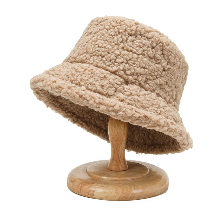 Bucket Hat for Womens Lambs Wool Japanese Cute Girls Outdoor Fisherman Cap Casual Winter Warm Hat