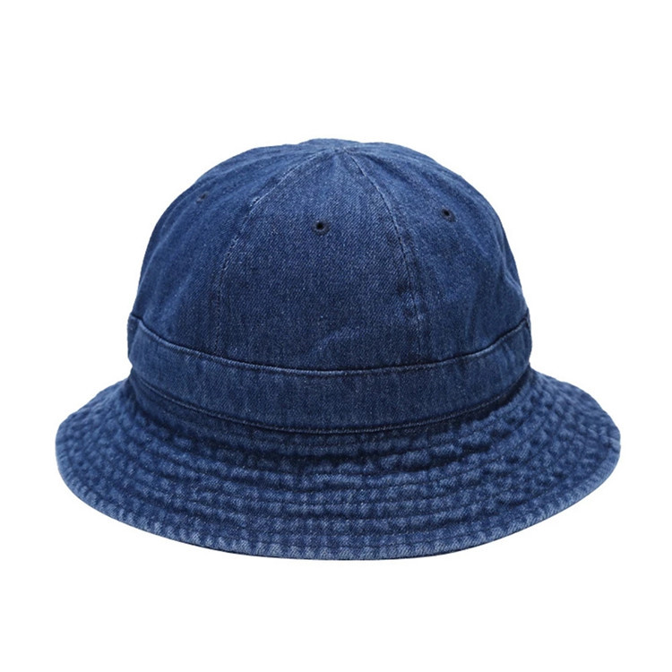 Fashion Foldable Fisherman Hat Washed Denim Bucket Hats Men Women Panama Travel Casual Breathable Round Edge Bucket Cap