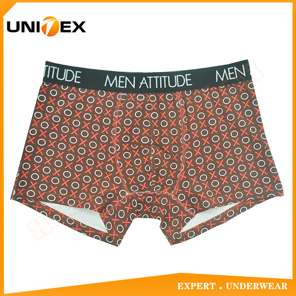Jacquard Elastic Professional Customized Printed Fabric Men Attitude Boxer Shorts Underwear