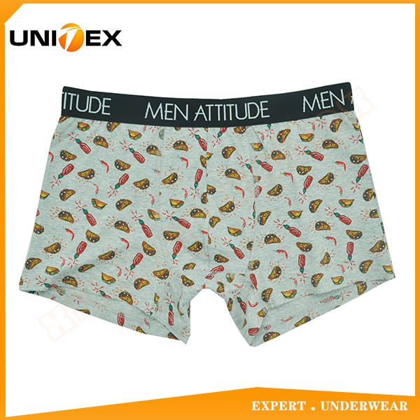 Jacquard Elastic Customized Printing Fabric Popular Men's Boxer Shorts Boxer Underwear All Over Printing