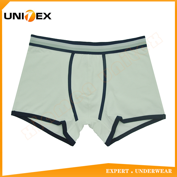 Professional Customized Classic Solid Soft Cotton Fabric Men Boxer Shorts Briefs Men's Binding Underwear Boxer Briefs