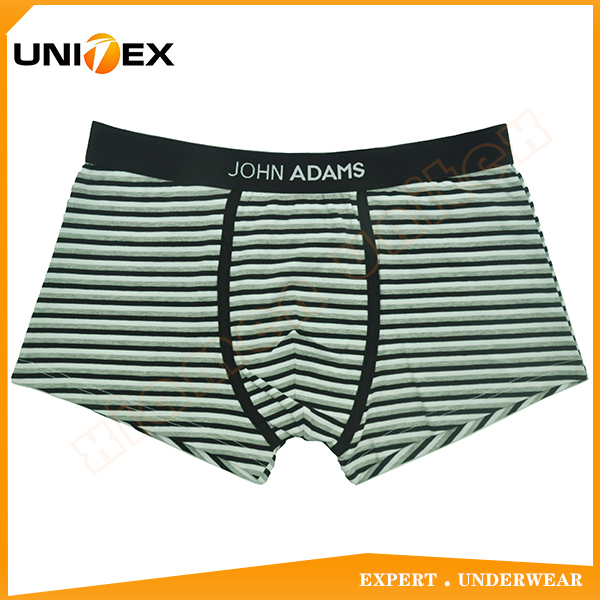 Jacquard Elastic Professional Customized Stripe Yarn Dyed Fabric Men's Boxer Shorts Underwear