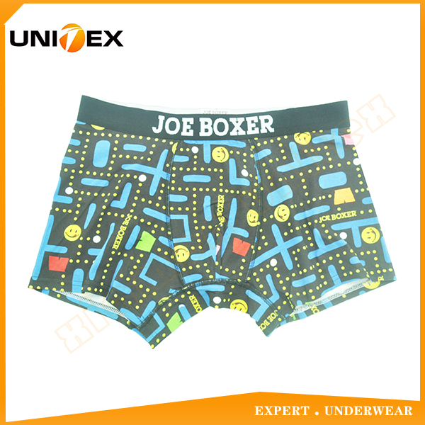 Custom Underwear Manufacturers Central Jacquard JOE BOXER Elastic Men's cotton Boxer Underwear